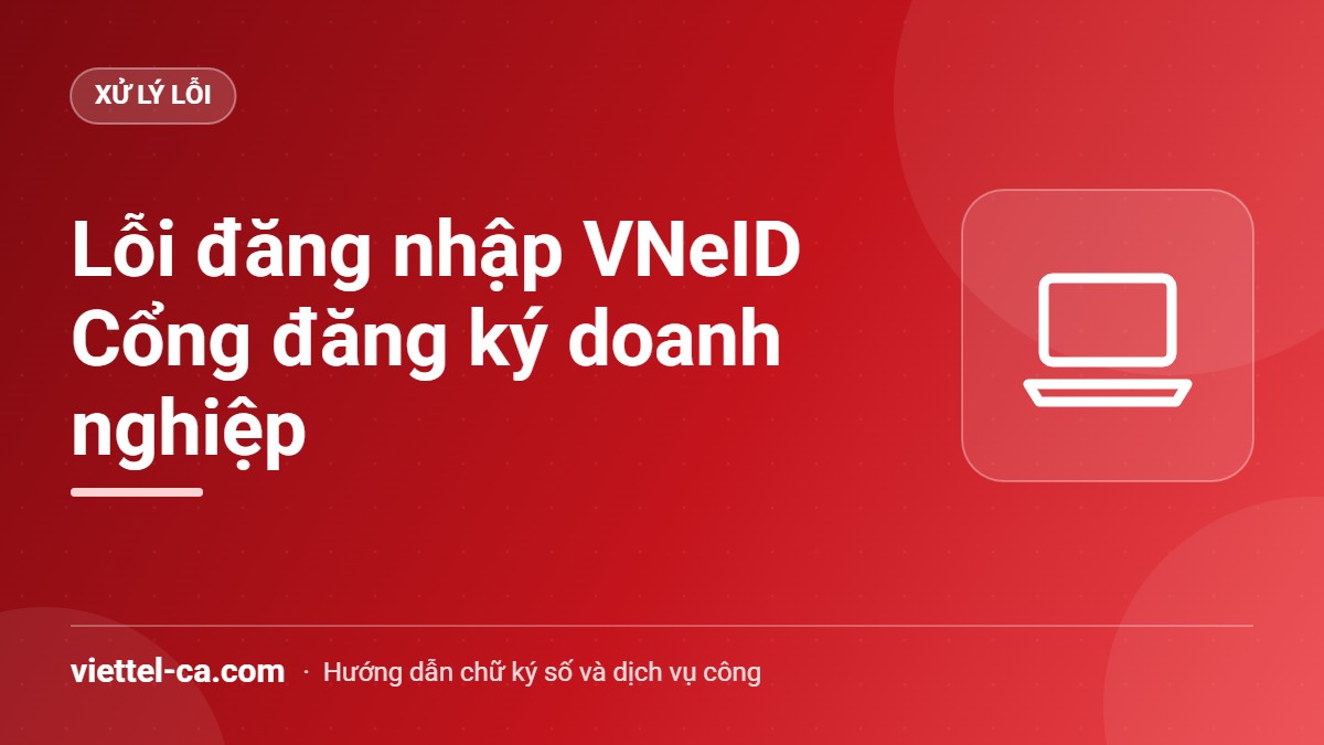 Đăng nhập Cổng đăng ký doanh nghiệp bằng tài khoản VNeID